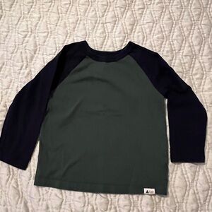 GAP Kids Green and Black Long Sleeve Shirt 3T